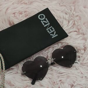 Kenzo Black Heart-Shaped Sunglasses